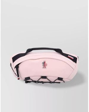 Moncler Leather Trim Belt Bag - Pink