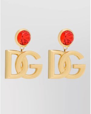 Dolce & Gabbana Logo Clip Earrings - Multicolour
