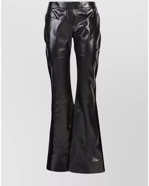 Tom Ford Leather Flared Pants - Black