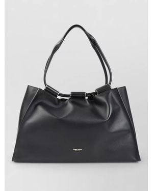 Giorgio Armani Leather Shoulder Bag - Black