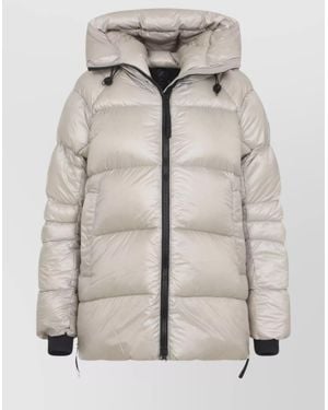 Canada Goose Hooded Quilted Puffer Side Pockets - Natural