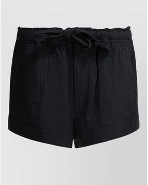 Isabel Marant Lace-Up Short Shorts - Black