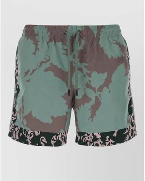 Dries Van Noten Printed Swim Shorts - Grey