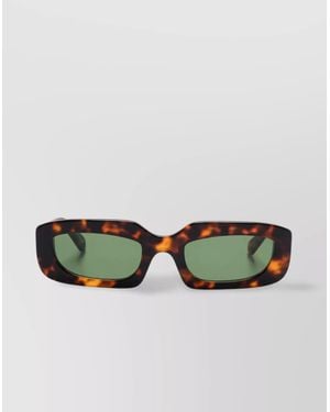 Off-White c/o Virgil Abloh Acetate Tortoiseshell Rectangular Sunglasses - Green