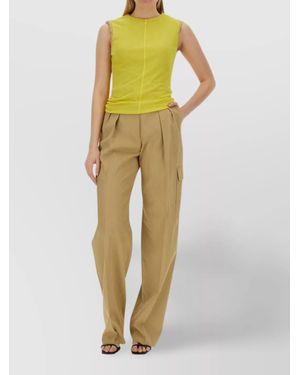 Sportmax Cotton Tank Top - Yellow