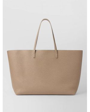 Fendi Medium Calf Leather Tote Bag - Natural
