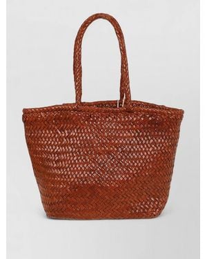 Dragon Diffusion Grace Small Basket Diagonal Beach Bag - Red