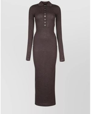 Jacquemus Trapeze Trench Dress Long Sleeves - Brown