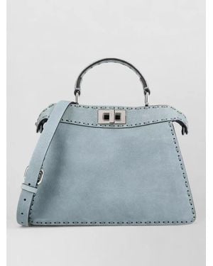 Fendi Peekaboo Iseeu Small Tote Bag Leather - Blue