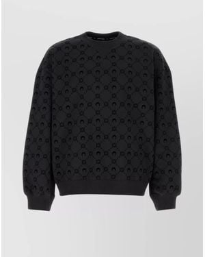 Marine Serre Cotton Monogram Sweatshirt - Black
