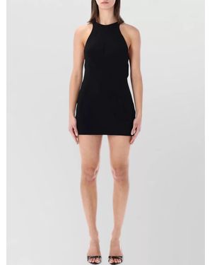 ANDAMANE Carmen Halter Mini Dress Open Back - Black