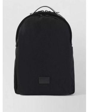 Giorgio Armani Mesh And Leather Backpack - Black