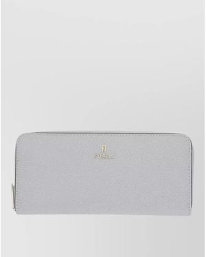 Furla Camelia Large Textured Leather Cardholder - Grey