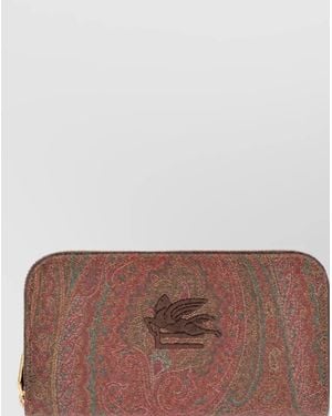 Etro Coated Canvas Wallet - Brown