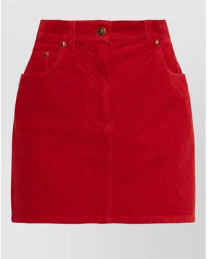 Versace Denim Mini Skirt - Red