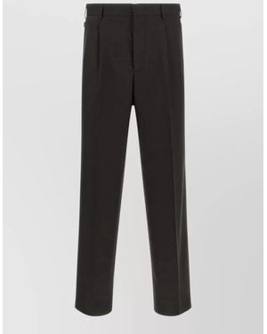 Cellar Door Nev Straight-Leg Tailored Trousers - Black