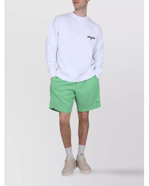 MSGM Ribbed Crewneck Sweatshirt - Green