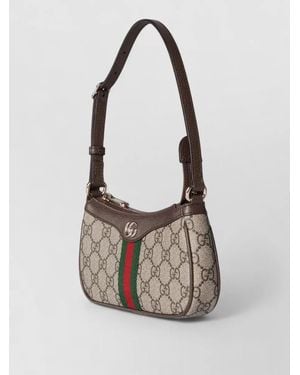 Gucci Ophidia Mini Gg Monogram Shoulder Bag - White