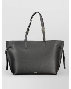 Furla Leather Tote Bag - Black