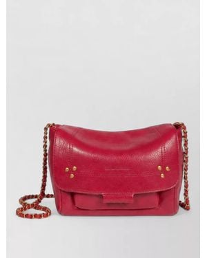 Jérôme Dreyfuss Leather Crossbody Bag - Red