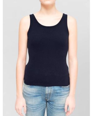 LA ROSE Cashmere Tank Top - Blue