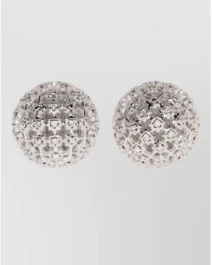 TOTEME Round Stud Earrings Two-Piece Set - Gray