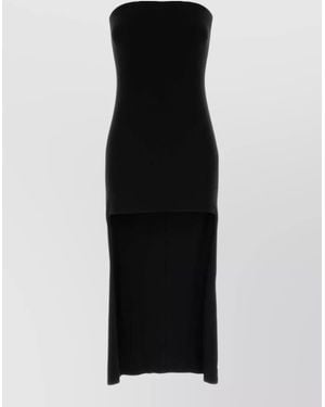 Alexander Wang Strapless Jersey Midi Dress Back Slit - Black