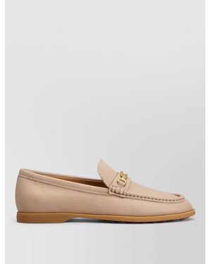 Tod's Leather Loafers - Natural