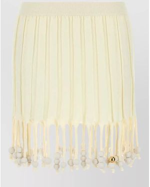 Loewe Cotton Mini Skirt - Natural