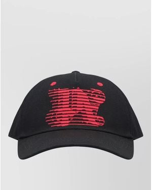 Palm Angels Cotton Monogram Baseball Cap - Red