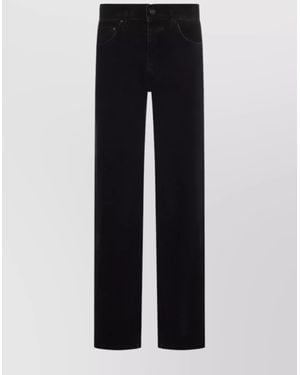 Anine Bing Straight Leg Pants With Back Pockets And Belt Loops - Black