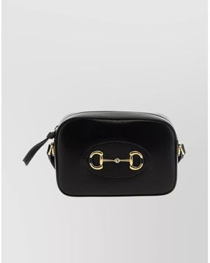 Gucci Horsebit 1955 Small Leather Crossbody Bag - Black