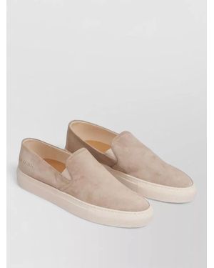 Common Projects Slip On Low Profile Suede Sneakers - Natural