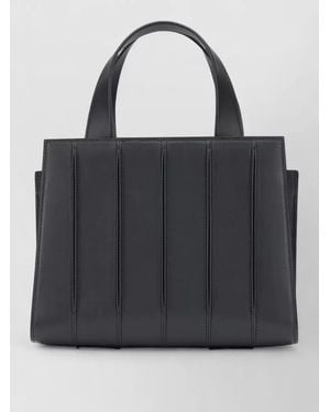 Max Mara Whitney 5 Small Tote Handbag Top Handles - Black