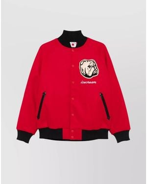 ICECREAM Short Jacket With Ribbed Cuffs And Pockets - Red