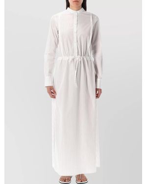 Fabiana Filippi Cotton-Blend Dress With Diamond Thread in