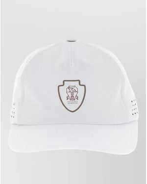 Brunello Cucinelli Tennis Logo Cap Curved Brim Techno - White