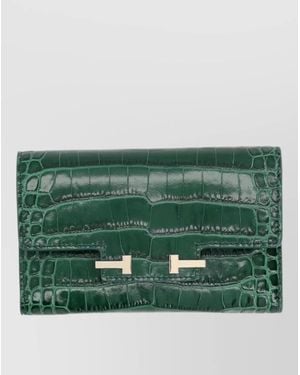Tom Ford Fold Over Purse And Matching Cardholder - Green