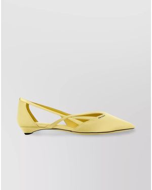 Prada Satin Ballerina Shoes - Yellow