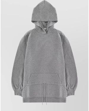 Alexander Wang Hooded Mini Dress Drawstring Front Pocket - Grey