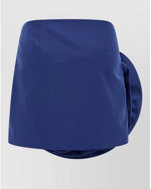 ROTATE BIRGER CHRISTENSEN Satin Mini Fitted Skirt - Blue