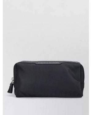 Anya Hindmarch Rectangular Clutch Bag Tassel Detail - Black