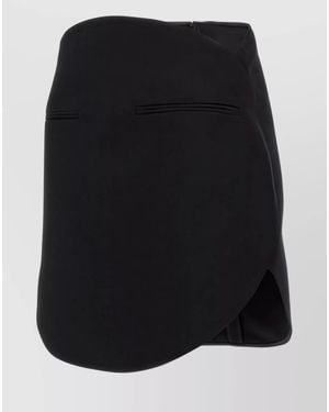 Courreges Satin Mini Skirt - Black