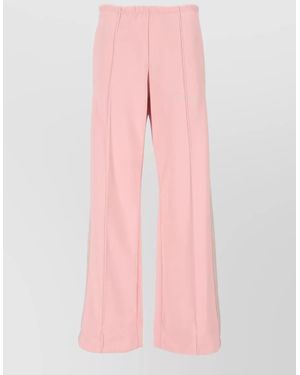 Palm Angels Logo Track Trousers Wide Leg Side Stripes - Pink