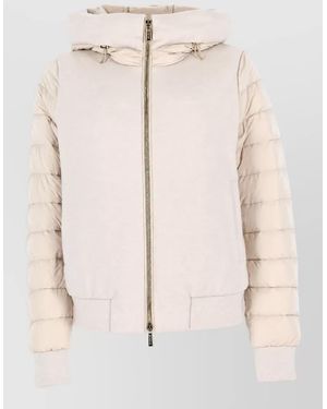 Moorer Cashmere Bomber Jacket - Natural