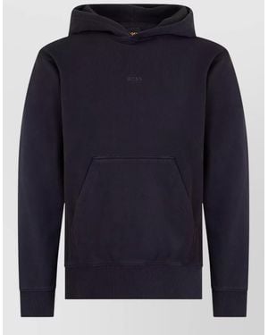 BOSS Cotton Hooded Sweatshirt Casual Sports Style - Blue