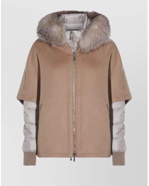 Moorer Vermont Water Repellent Jacket With Hood in Black | Lyst