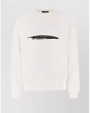 Ann Demeulemeester Cotton Printed Sweatshirt - White
