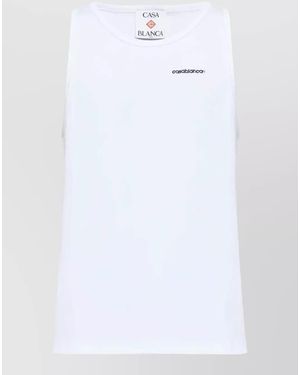 CASABLANCA Ribbed Tank Top - White