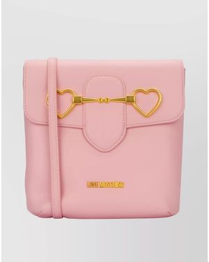Love Moschino Na Leather Crossbody Bag - Pink